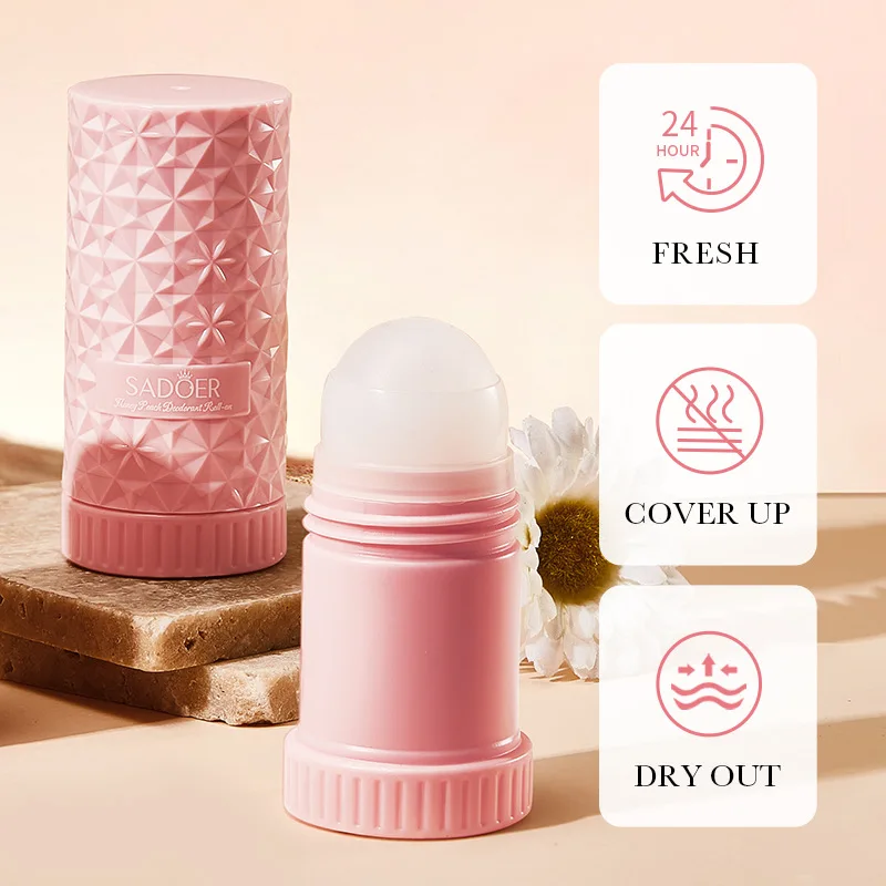 SADOER Fragrant Anti Odor Body Cream Roll-On Beads Anti Sweating Odorless Scenting Underarm Neck Deodorant Refreshing Creams 3