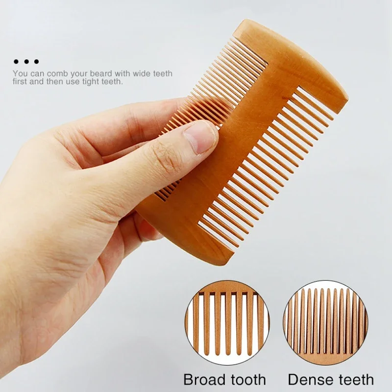 2pcs/set Boar Bristle Men's Shaving Brush Portable Barber Natural Beard Brush For Facial Cleaning Tools Styling Tool 5