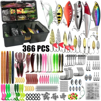 Fishing 86/88/136/149/366pcs Fishing Lure Kit For Trout/Pike/Bass Multi-Lure Fishing Set Layered Tackle Pro Gear Tackle Box