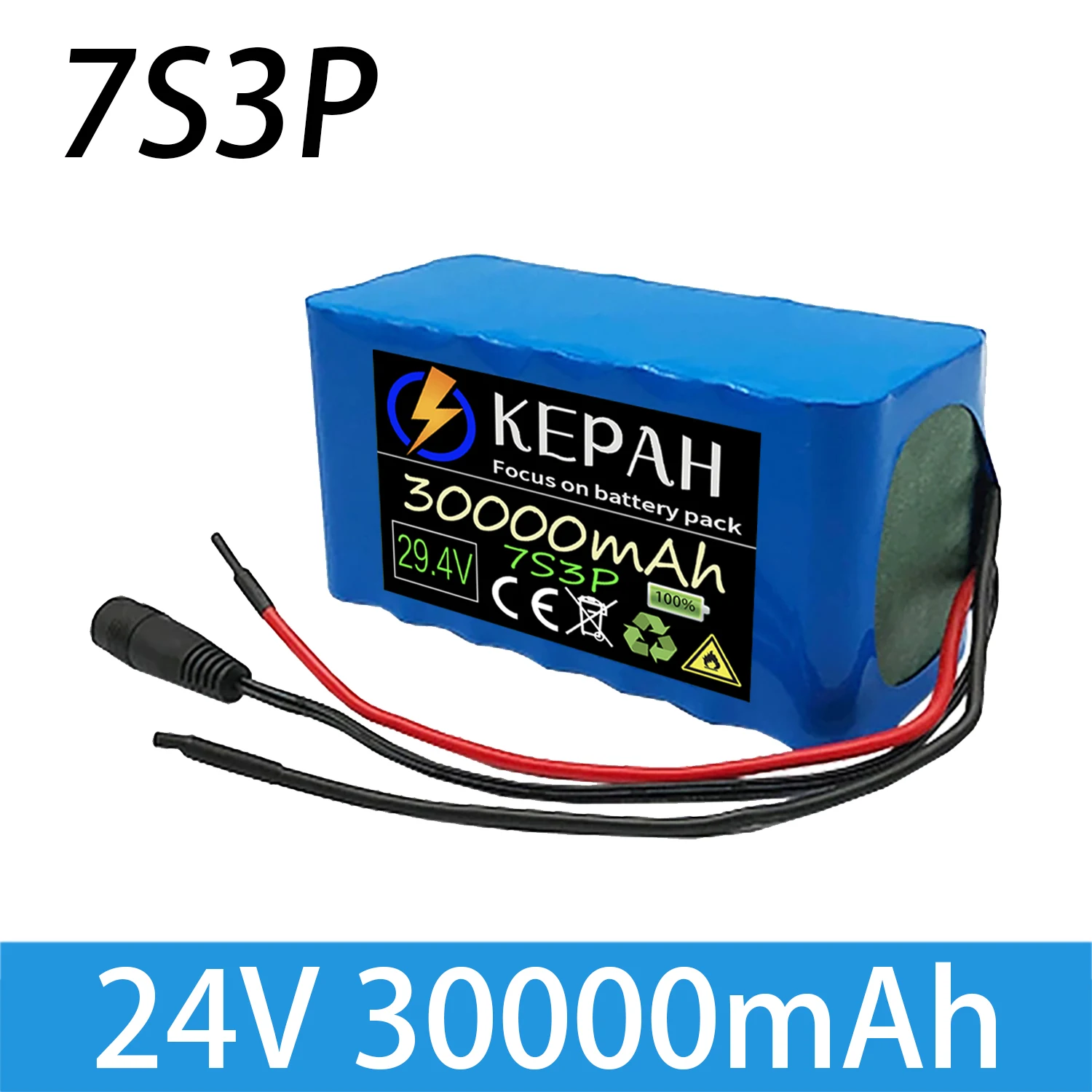 24V 30000mAh 7S 3P 18650 Lithium-Batterie 24V Lithium-Batterie ...