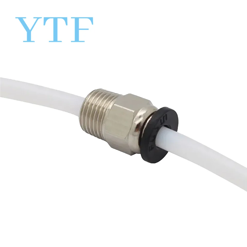 5pcs 3D Printer Parts Through V6 Quick Connector Feed Pipe Connector M4 Diameter M10 Thread Fittings PC4-01 - 5