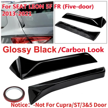 Finestra di automobile Trim Lip Spoiler Per Seat Leon 5F FR Mk3 MK3.5 5 Porte Posteriore Tetto Ala Bordo Laterale Coda Flap Tronco Posteriore Finestra Spoiler Labbro