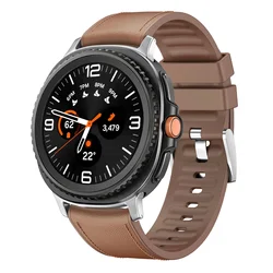 Premium Silicone & Leather Strap for Smartwatch - No Gaps Design, Versatile Fit, Elegant Bracelet Accessory (Br)