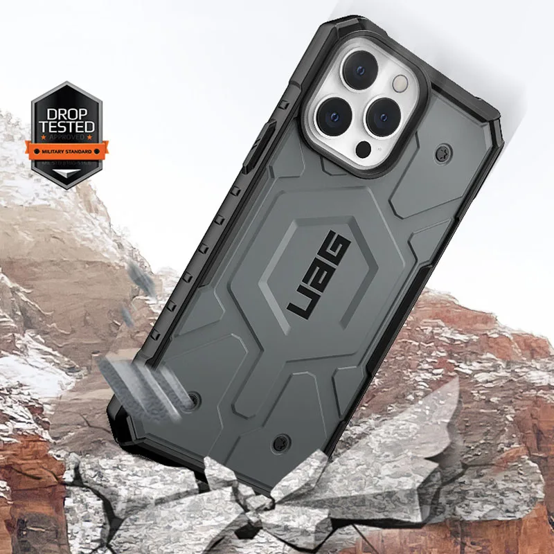 Magsafe Wireless Charge Phone Case for Apple iPhone 14 Pro Max 13 12 Plus UAG Magnetic Original Logo Shockproof Armor Cover