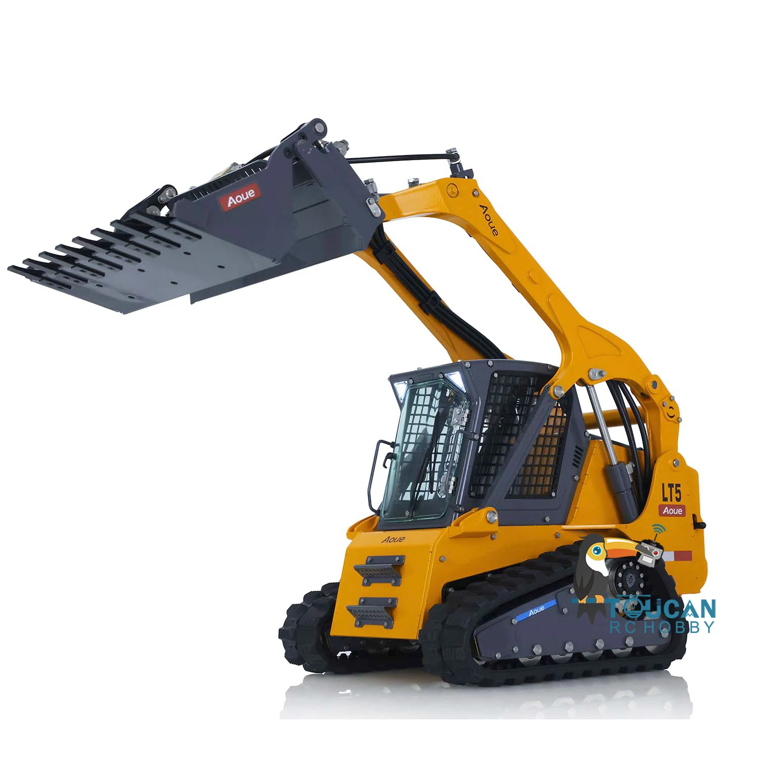 RTR 1/14 LESU Aoue LT5 RC Hydraulic Loader Metal Skid-Steer Car Remote Control Truck Model Sound Light Toy for Adult THZH1324 3