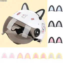 2X Motorcycle Helmet Cute Cat Ears Electric Car Motocross Stickers Driving Styling Universal Helmet Decoration Accessories