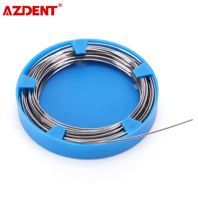 AZDENT Dental Stainless Steel Arch Wire 0.5/0.6/0.7/0.8/0.9/1.0mm for Orthodontic Teeth Surgical Instruments