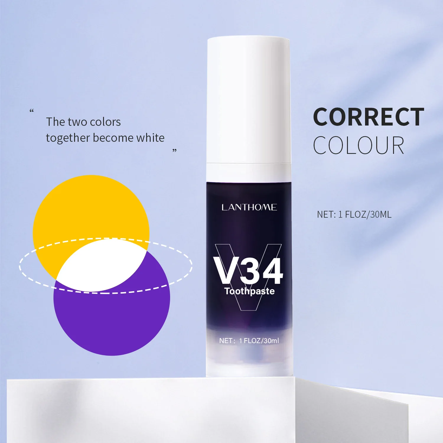 Teeth Whitening Product Teeth Whitening Essence Teeth Health Product Whitening Toothpaste Removal Plaque Stain Purple Corrector Enamel Care Reduce Yellowing Oral Clean