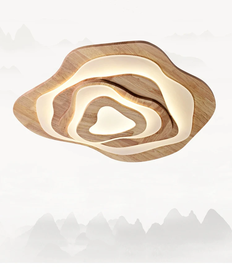 Modern Wood LED Ceiling Lamp