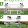 157 Inch Large Chicken Coop, Expandable Wooden Chicken Coop Poultry Cage, with 4 Chicken Coops and Cages 6