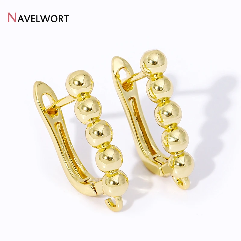 Chiusure per orecchini Shvenzy in ottone placcato oro 18 carati, ganci per orecchini, accessori per la creazione di gioielli, realizzazione di orecchini_voghion.com