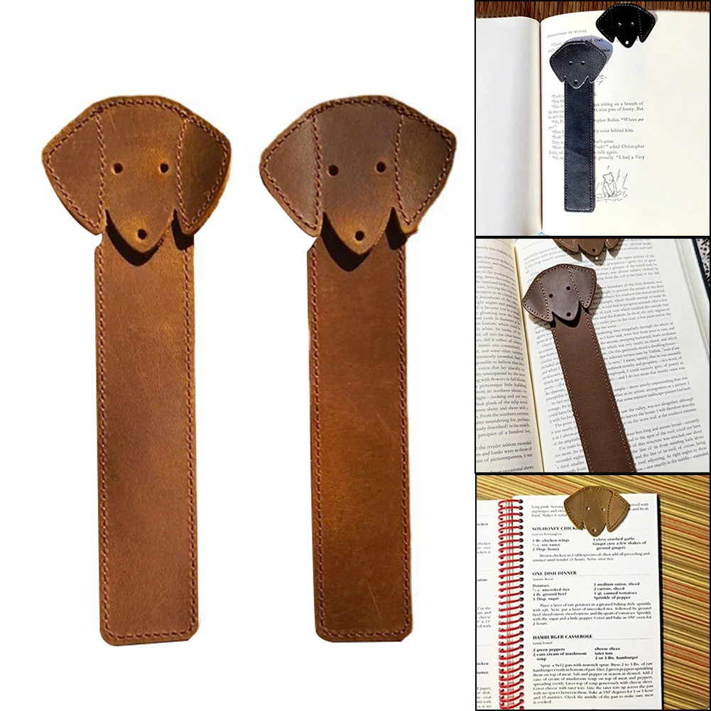 Creative 3D Stereo Bookmark leather Cute Cartoon Animal Marker Kids Gift School Stationery Supplies