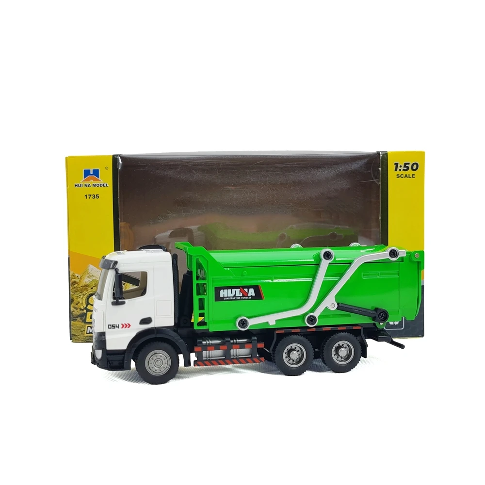 HUINA 1:50 Alloy Toys Scale Die-cast Pattern Dump truck Mixer truck Engineering Construction Model Car Toys for Boys Kids Gifts 2