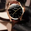 High Quality Fashion Watch Men's Leather Strap Watches Men's Business Sports Clock Simple Retro Quartz Wristwatches Reloj Mujer 2