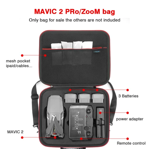 DJI Mavic Pro용 휴대용 숄더백, MAVIC 2 PRO 가방, 충격 방지 대용량 휴대 케이스, 여행용 액세서리 3