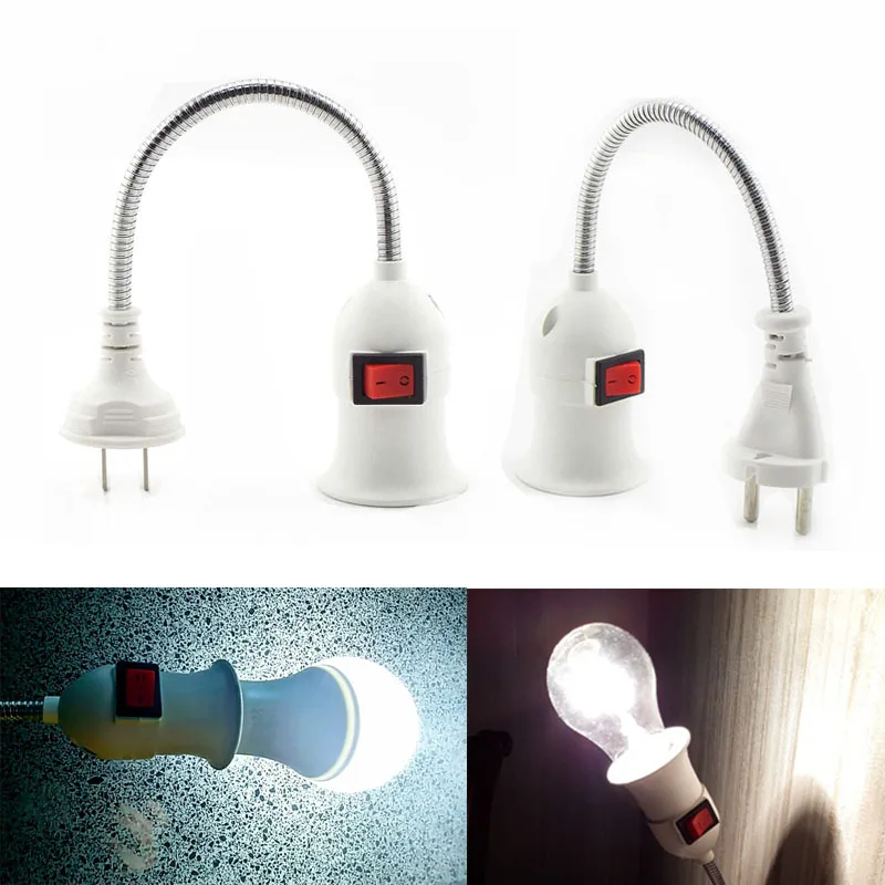E27 Socket Lamp Bulb Holder Light Socket With Switch EU US Plug Lamp Holder Energy Saving Lampada LED Table Led Base lamp holder,lamp bulb holder,lamp base
