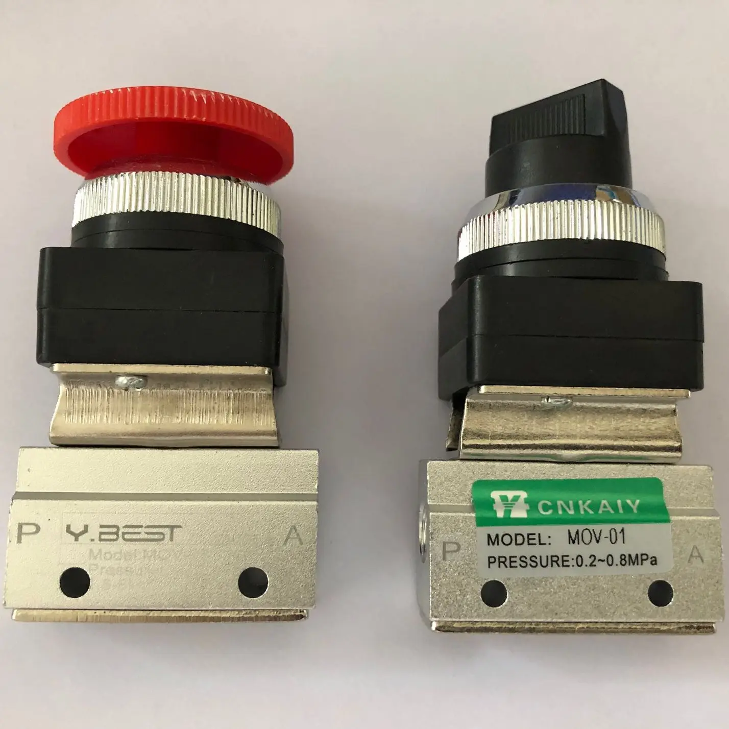 Push Button Pneumatic Mechanical Valve MOV01 MOV02 MOV03 MOV03A