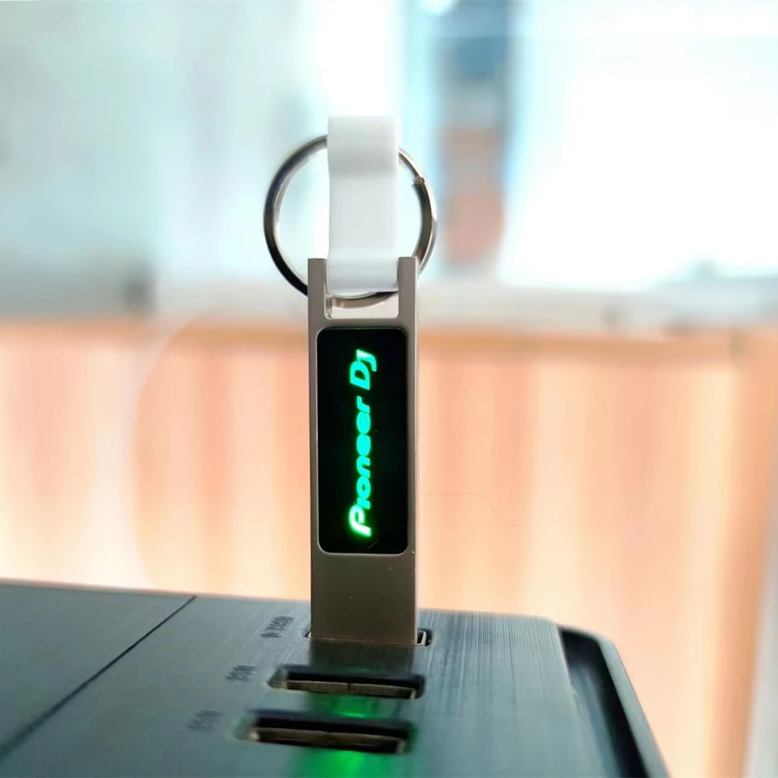 Color Led Light Metal Stick Usb 2.0 Pendrive Nome da Empresa Personalizado Padrão Pioneer dj 2023 128gb 64gb 32gb - Imagem 2