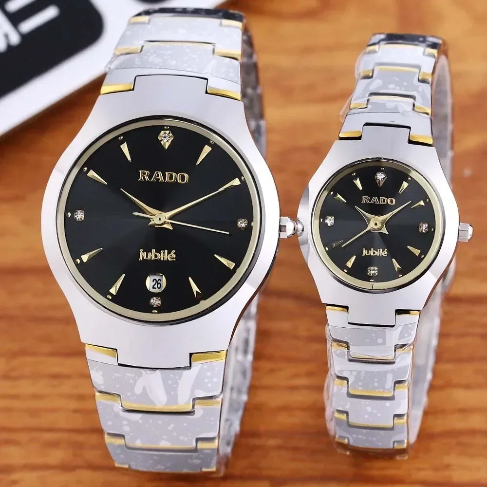 Rado 남녀공용 오리지널 브랜드 시계, 스테인레스 스틸, 자동 날짜 표시, 하이 퀄리티 스포츠, AAA 쿼츠 시계