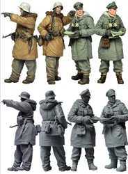 Figurine en résine moulée à l'échelle 1/35, modèle de personnage de la seconde guerre mondiale, Kit d'assemblage (2 personnes) non peint, livraison gratuite 