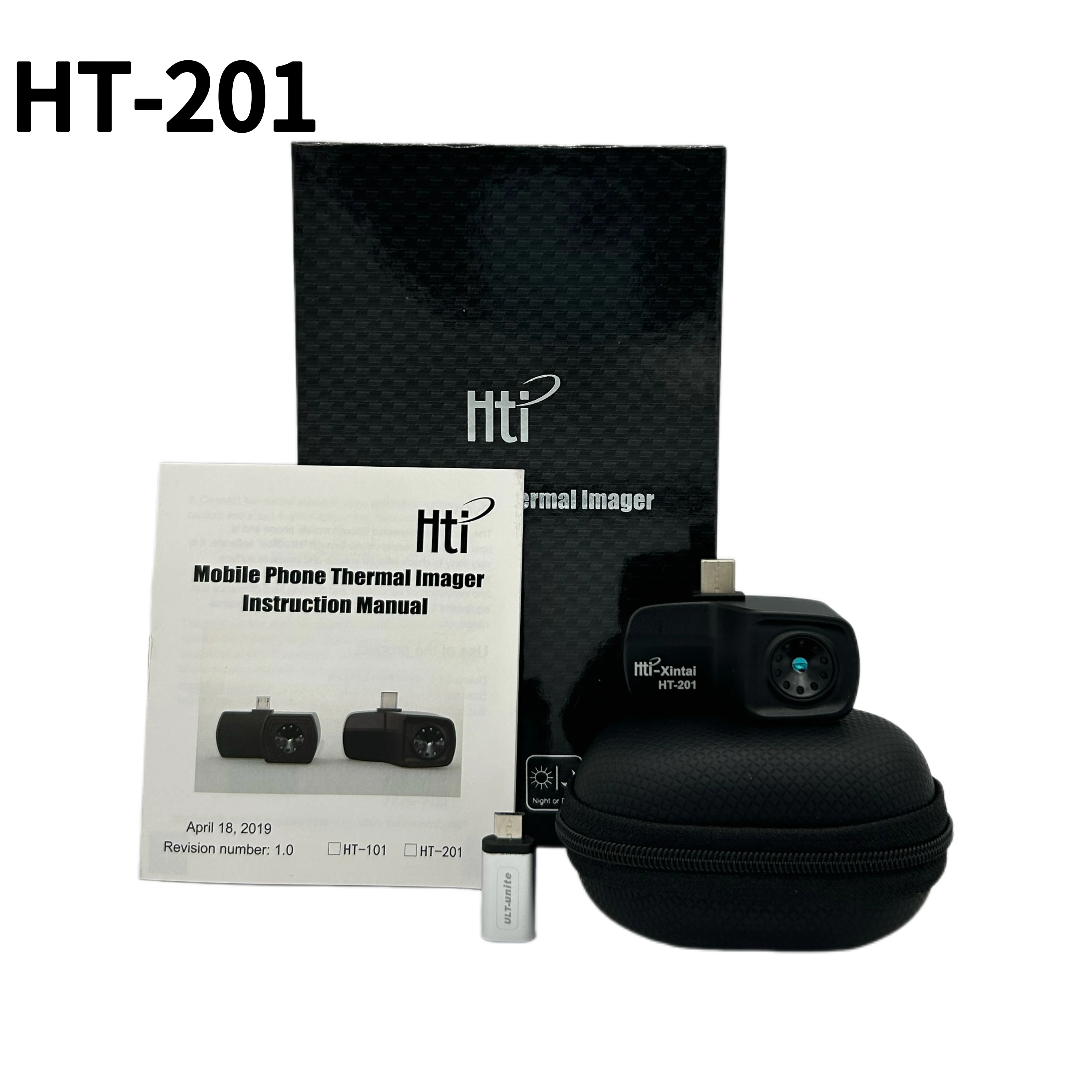 HT-201 Высококачественный многофункциональный внешний инфракрасный тепловизор, термометр для мобильного телефона Android с адаптером