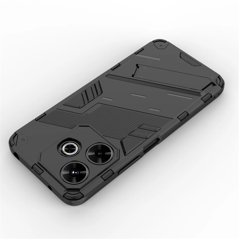 Enhanced Silicone Armor Phone Case with Invisible Holder