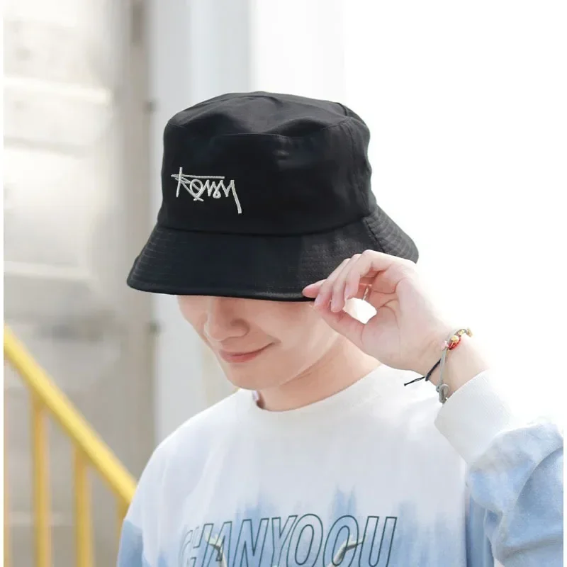 Women Bucket Hat Sun Hat Women Hat Bucket Hat Big Head 63CM XL Size Letter Bucket Hat Men Double-Sided Women Floral Fisherman Hat Summer Casual Street Sun Kids Bob Panama