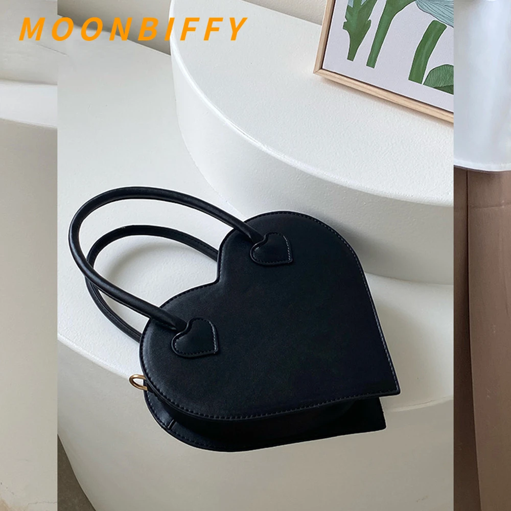 

Fashion Design Women's Shoulder Bag Vintage Cool Girls Love Heart Handbags Retro Female Black Small Tote Purse Messenger Bags