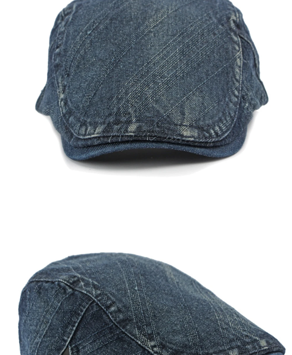 Hot Sale HT4337 Berets New Fashion Spring Summer Autumn Cs for Men Women Washed Cotton Denim Hat Male Female Adjustable Beret_mkmklike.com