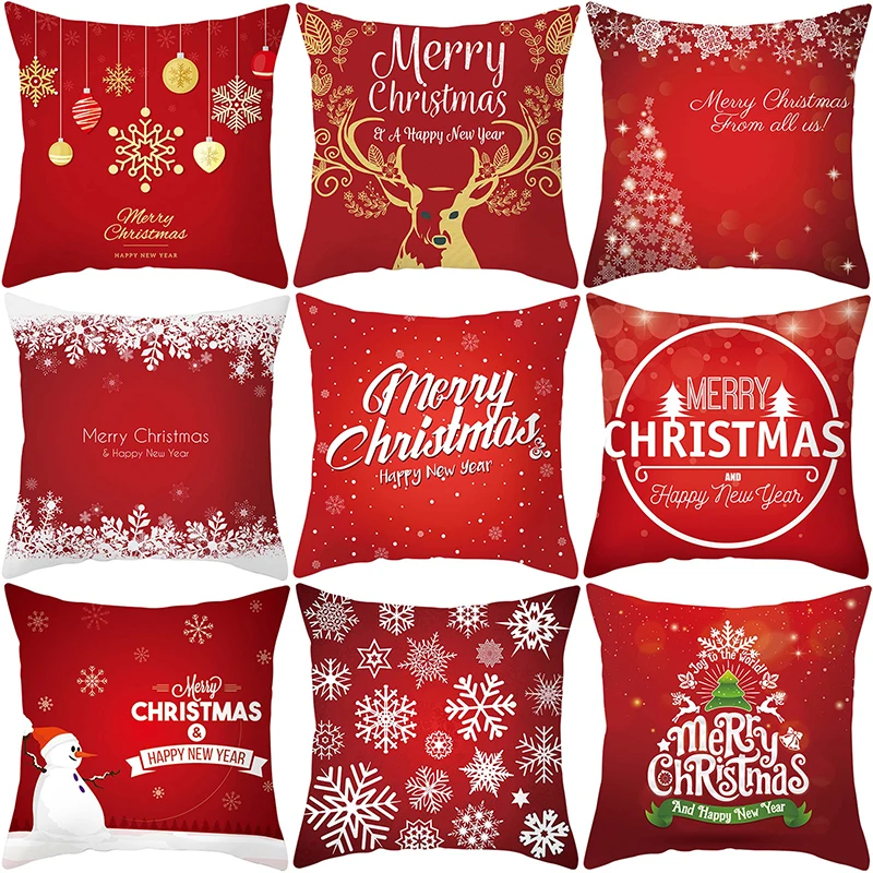 18inch Xmas Cushion Cover Merry Christmas Decoration For Home Sofa