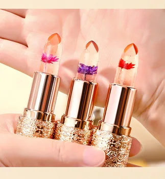 Warm Lipstick Transparent Petal Jelly Moisturizing Anti cracking Non staining Cup Colorfast Color Changing lipstick