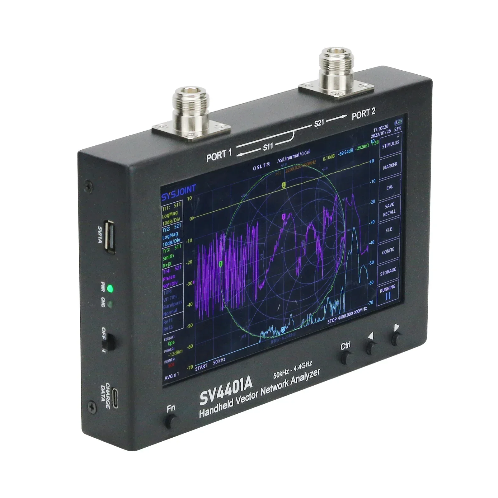 

SV4401A 50KHz-4.4GHz VNA Analyzer Vector Network Analyzer with 100DB Dynamic International Version