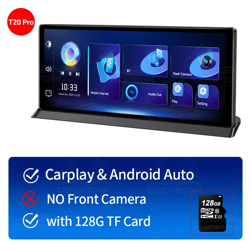 thumbnail image 1 of 11.3" Car Intelligent Screen T20 PRO CarPlay &Android Auto Dash Cam AUX BT GPS Navigation Dashboard Video Recorder Reverse Image, 1 of 5