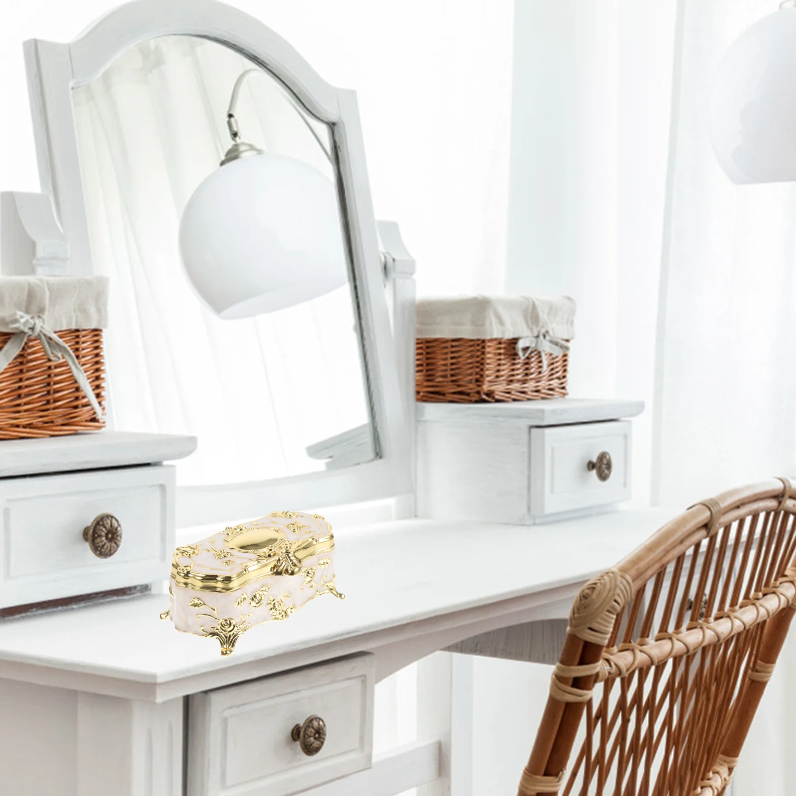 

Jewelry Display Organizer Box House Decorations for Home Exquisite Earring Case