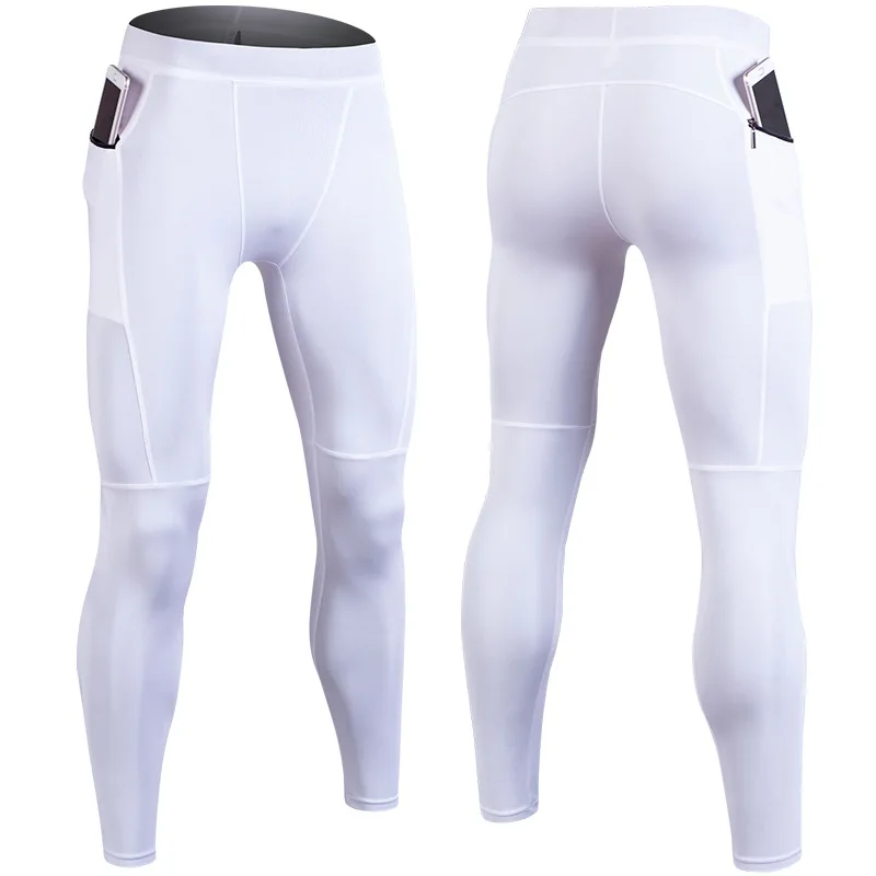 Fitness Pants Men's Quick Dry Black Sports Tights Training Running Yoga Leggings Summer