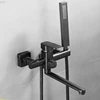 Bathroom Shower Faucet Bath Shower Mixer,25cm Long Spout Wall Mount Bathtub Faucet With Shower Spray Shower System 1