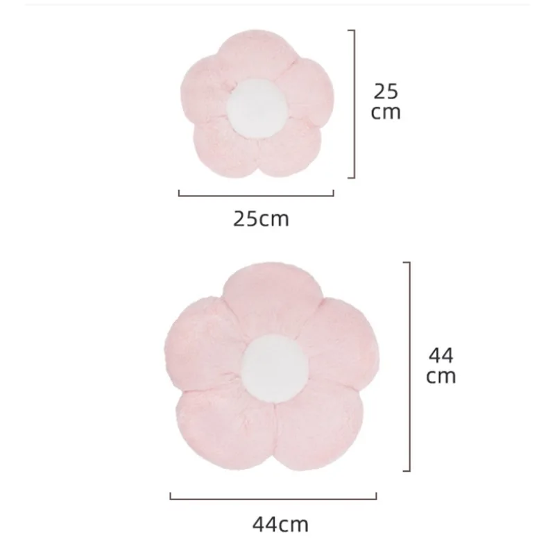플러시 핑크 꽃 모양 허리 지지대 자동차 베개 부드럽고 편안한 자동차 액세서리 고탄성 귀여운 자동차 시트 헤드레스트&쿠션