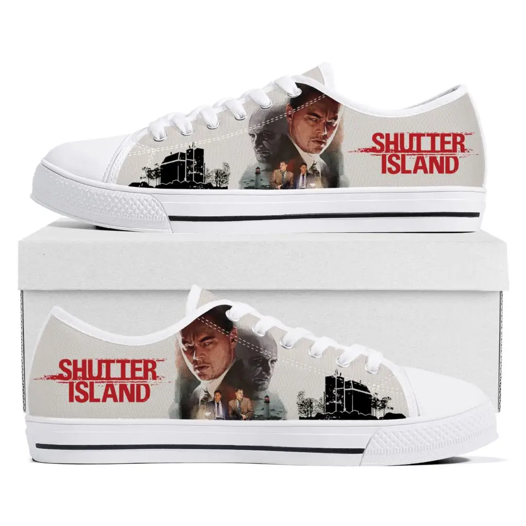 

Shutter Island Low Top Sneakers Mens Womens Teenager Leonardo DiCaprio Canvas Sneaker couple Casual Shoes Custom Made DIY Shoe