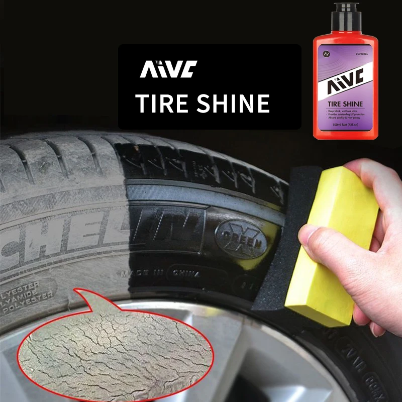 Tire Shine AIVC 150ml Tyre Gloss Hydrophobic Sealant Wax for Car Tire  Automotive Tire Coating Refurbishing Agent Cleaner