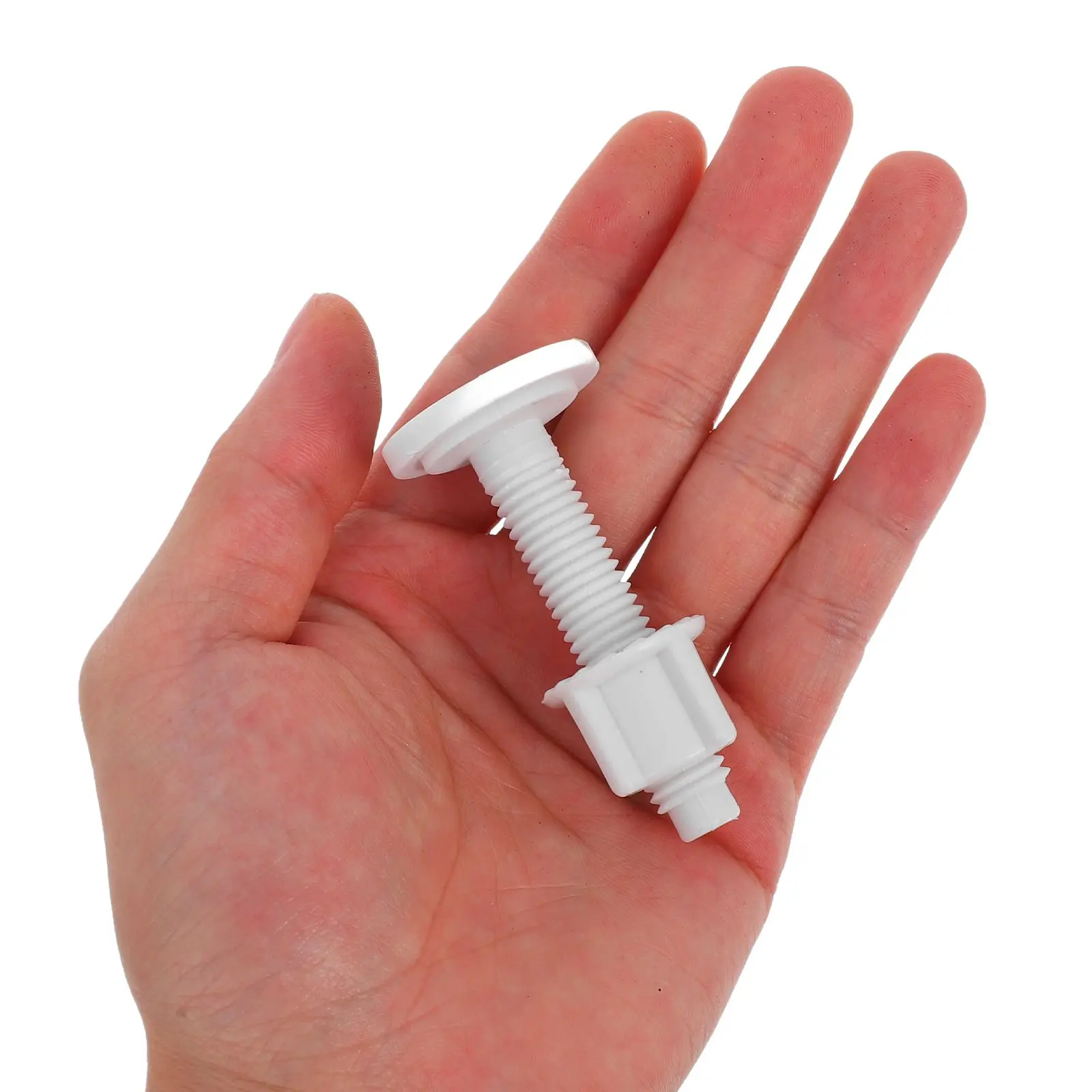 2 Pcs Toilet Expansion Screws Quick Release Plastic Bolts Nuts Rubber Plugs Universal Seat Hinge Fixation Compatibility
