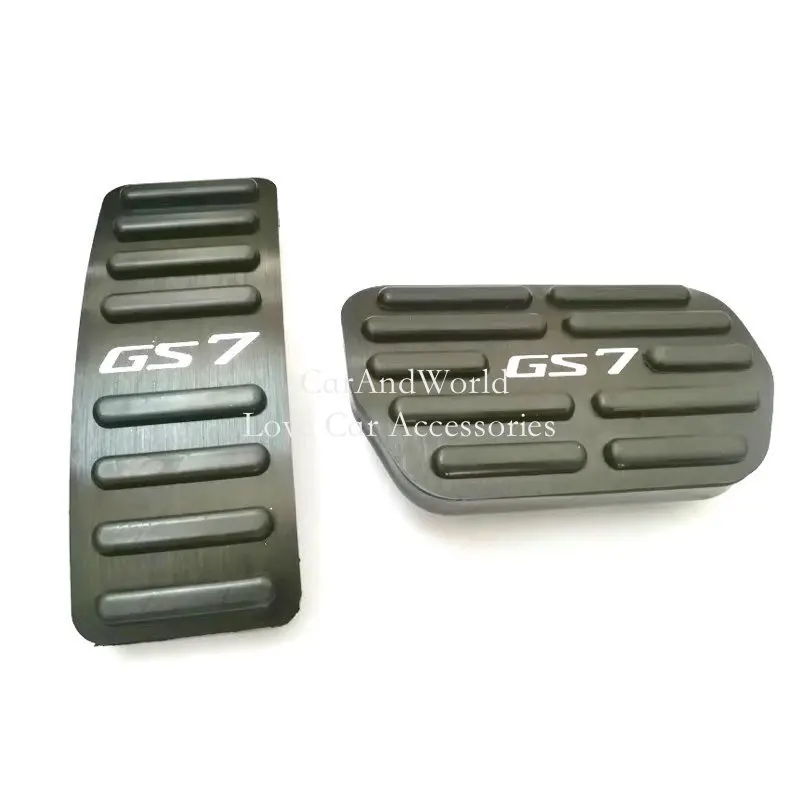 

Aluminium Alloy Car AT Foot Rest Pedals Accelerator Gas Pedal Brake Cover Non-slip Protect Pads For GAC GS7 2017-2019