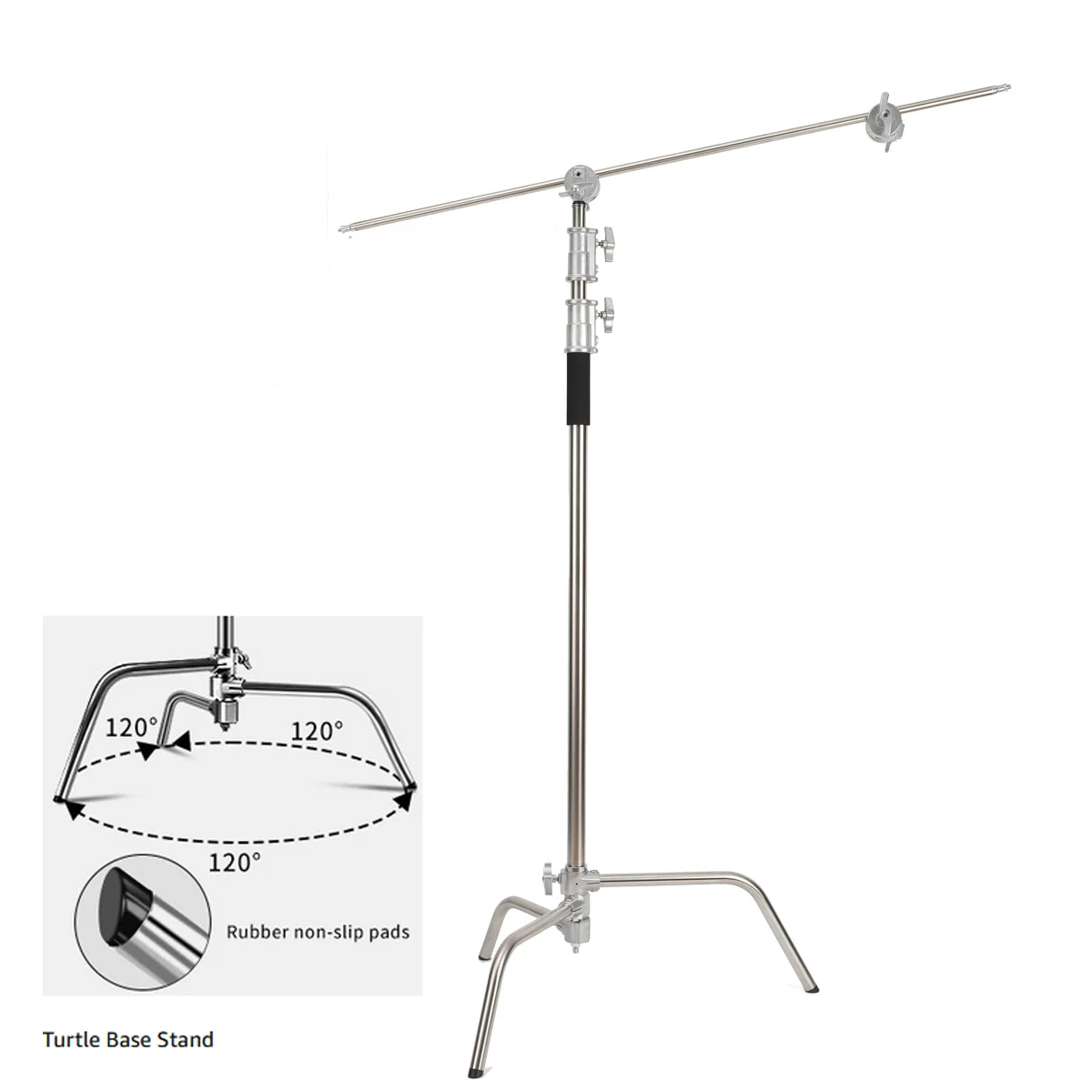 Cross Arm Stainless Steel Kit Foldable Boom Arm Light Stand Tripod For Spot Light Softbox Photo Studio Accessories
