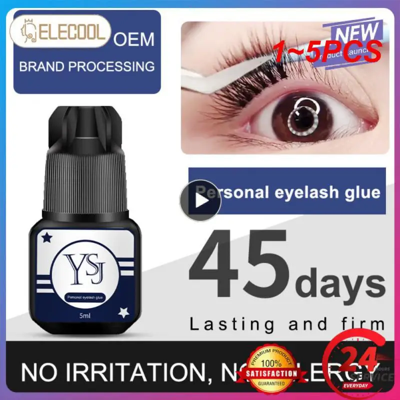 

1~5PCS Waterproof Eyelashes Extension Glue Long Lasting Grafting Lashes Glue Quick Drying Adhesive Black Glue No Irritant Makeup