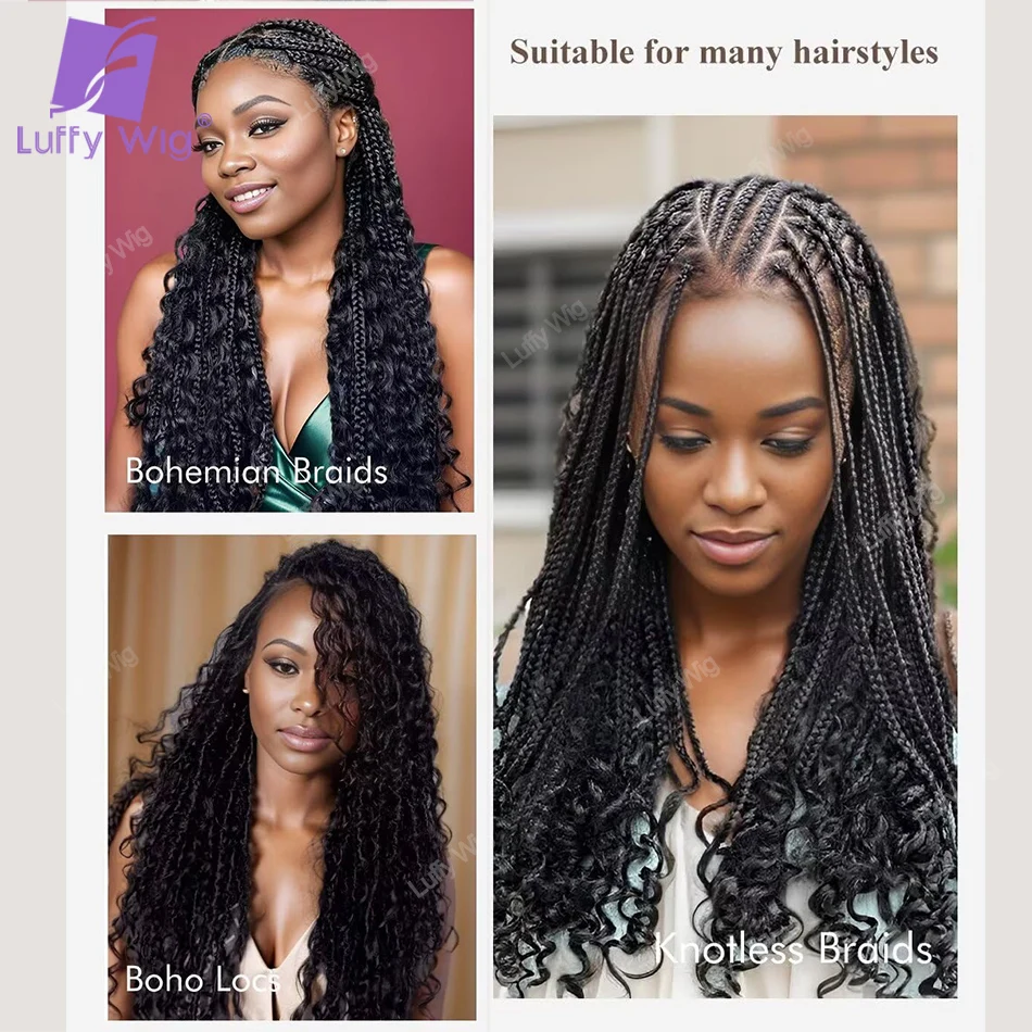 Curly Bulk Human Hair For Braiding Brazilian Remy Double Drawn Hair Bundles Boho Box Braids No Weft Extensions Luffy human hair extensions human hair for braiding