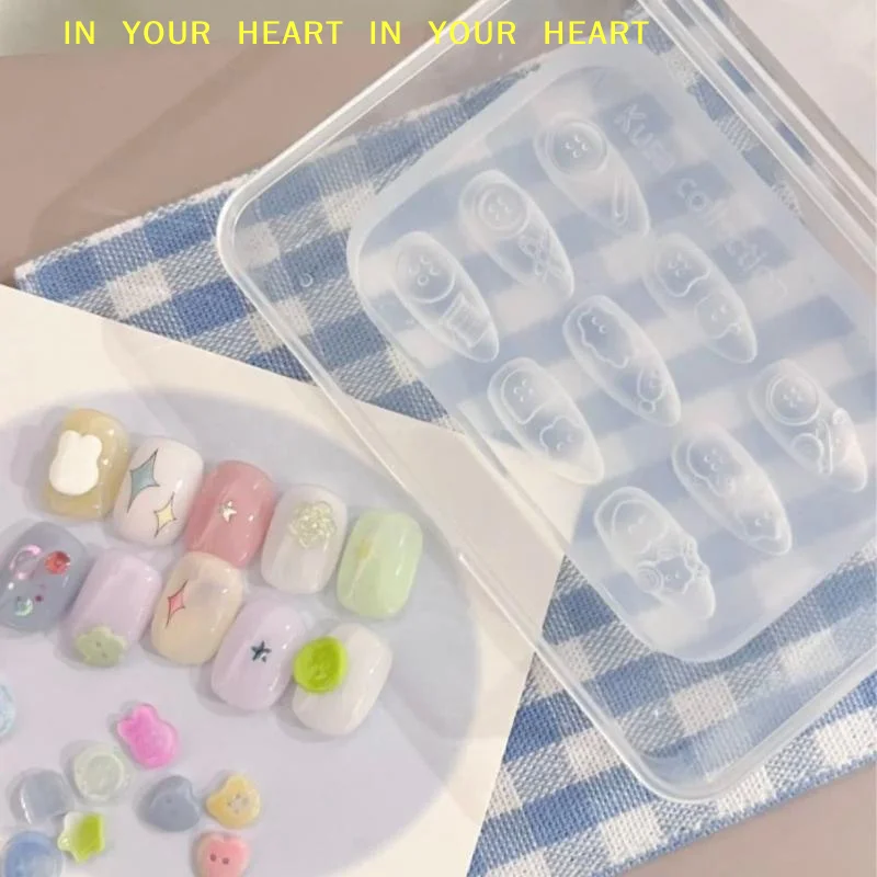 【X】3D 중국 스타일 사자 춤 실리콘 네일 몰드 레트로 이집트 네일 템플릿 DIY 네일 아트 장식 매니큐어 디자인 도구