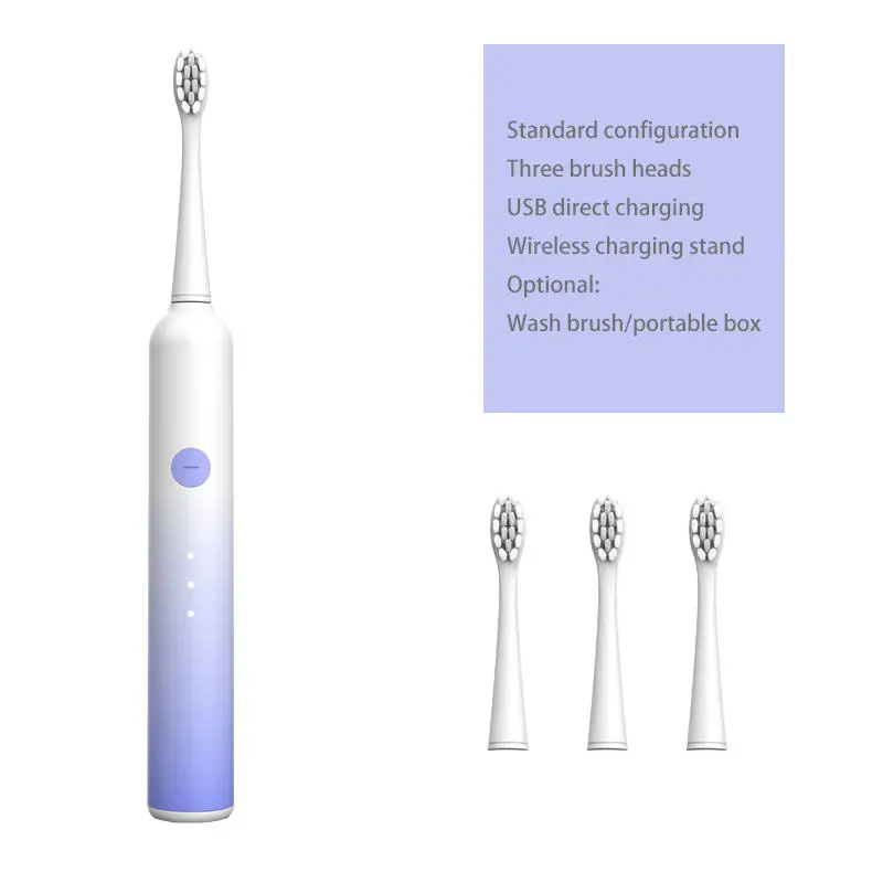 여성용 소닉 전동 칫솔 그라데이션 디자인 6가지 모드 IPX7 방수 듀폰 소프트 브러쉬 스마트 타이머 180일 지속력