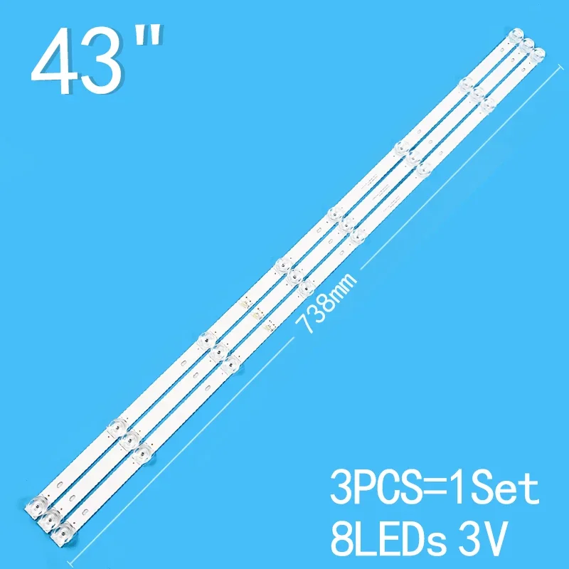 For cc02430d738v03 cc02430d738v04 cc02430d738v08  STARWIND SW-LED43F302BT3 f43e8000q f43d7000q 43lst5970 новинка 6 шт для cc02430d738v04 cc02430d738v08 для фонарика lc430покупка sh a1 liben led43st282t2 dexp f43e8000q f43d7000q 43lst5970