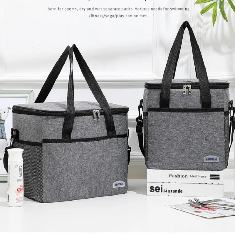 

Insulation Lunch Bag Portable Cross-Body Lunch Bag Outdoor Picnic Insulation Bag Ice Bag Outdoor Food Fresh-Keeping Storage Bag