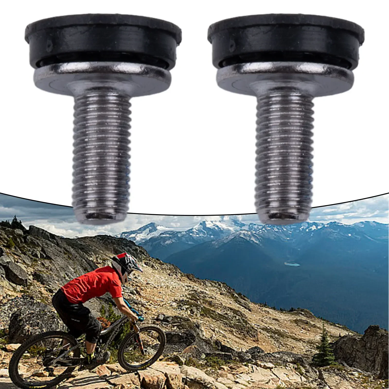 2 Pcs Bicycle Bottom Bracket Axle Bolts Bikes Crank Screws Mountain Road M8 Screw Rustproof Bikes Parts Accessories Black