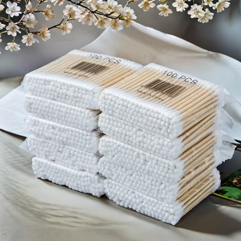 Double Head Cotton Swab Women Makeup Cotton Buds Tip for Wood Sticks Nose Ears Cleaning Beauty Tools 500/1000Pcs